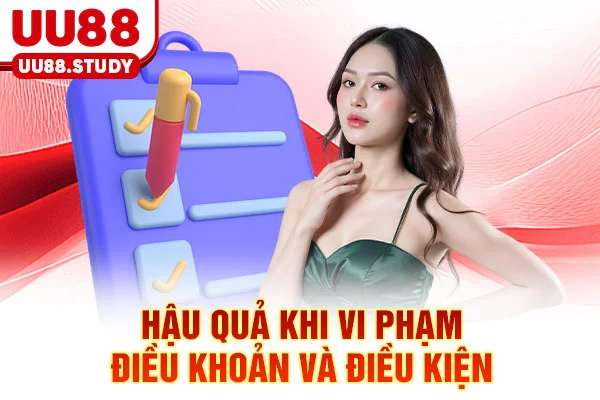 Điều Khoản Và Điều Kiện UU88: Quyền & Hậu Quả Mọi Vi Phạm 3 Hậu quả khi vi phạm điều khoản và điều kiện