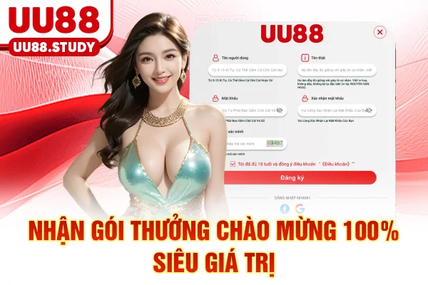 Nhận gói thưởng chào mừng 100% siêu giá trị